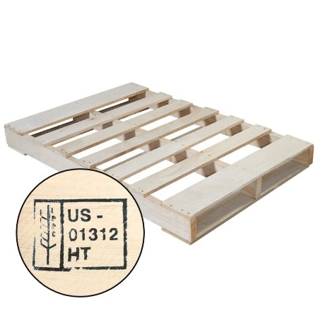 Bsc Preferred 47 x 32'' New Wood Heat Treated Pallet, 10PK BUY00014362